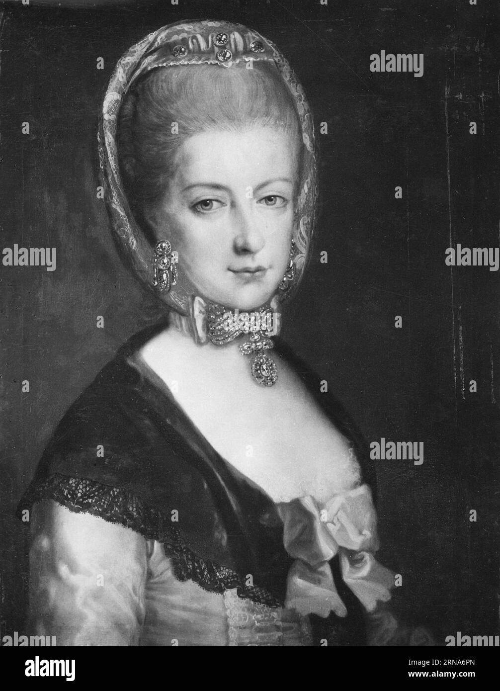Maria Kristina, 1742-1798, ärkehertiginna av Österrike, hertiginna av Sachsen-Teschen 18th century by Joseph Hickel Stock Photo
