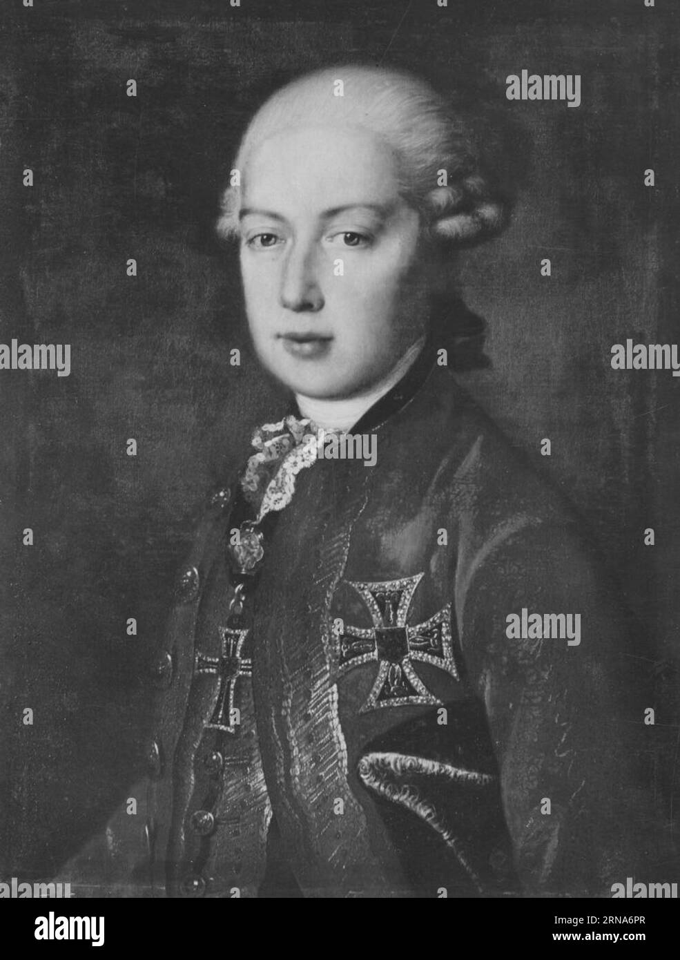 Maximilian, 1756-1801, ärkehertig av Österrike, kurfurste av Köln biskop av Münster by Joseph Hickel Stock Photo