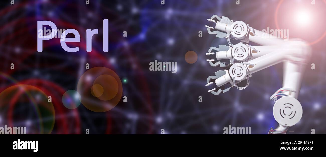 Perl A flexible, interpreted language with a focus on text processing and  system administration Stock Photo - Alamy
