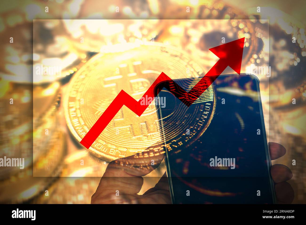 Bitcoin going up hi-res stock photography and images - Alamy