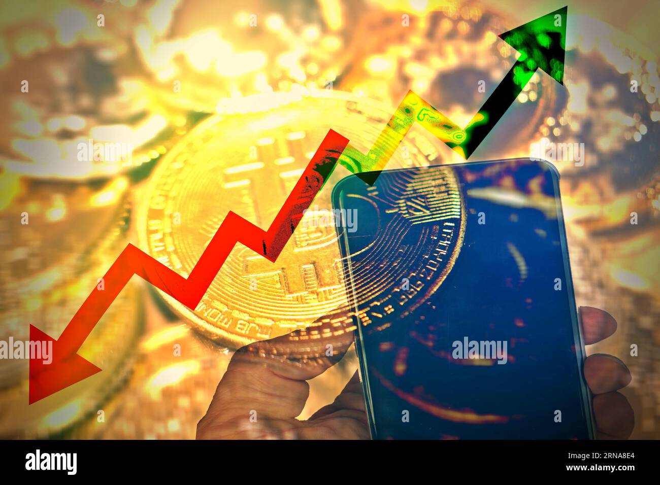 Bitcoin going up hi-res stock photography and images - Alamy