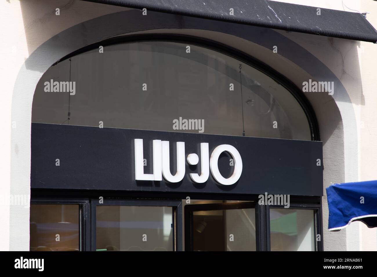 lyon , France -  08 30 2023 : liu jo italian facade shop logo brand and text sign italy store fashion signage on wall entrance boutique Stock Photo