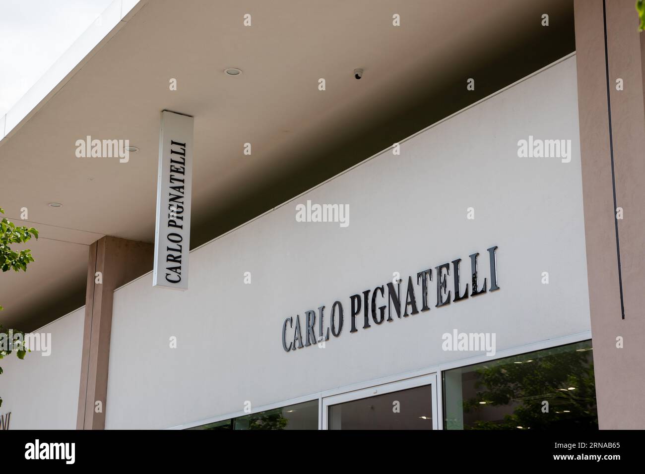 Milan Italy 08 29 2023 carlo pignatelli sign text facade shop and logo brand store on entrance boutique fashion clothes in main street Stock Photo Alamy