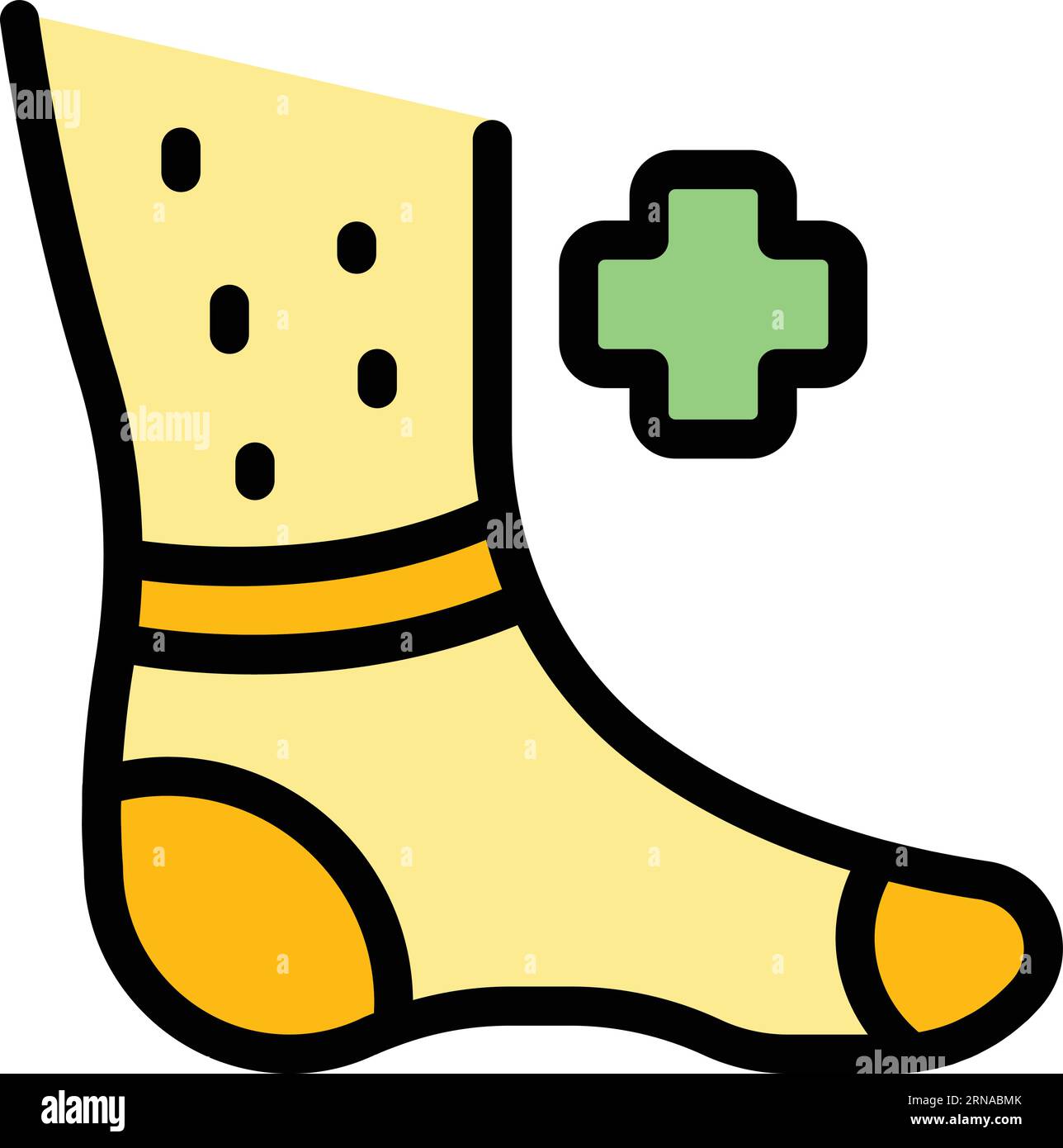 Foot skin help icon outline vector. Foot health. Doctor disease color ...