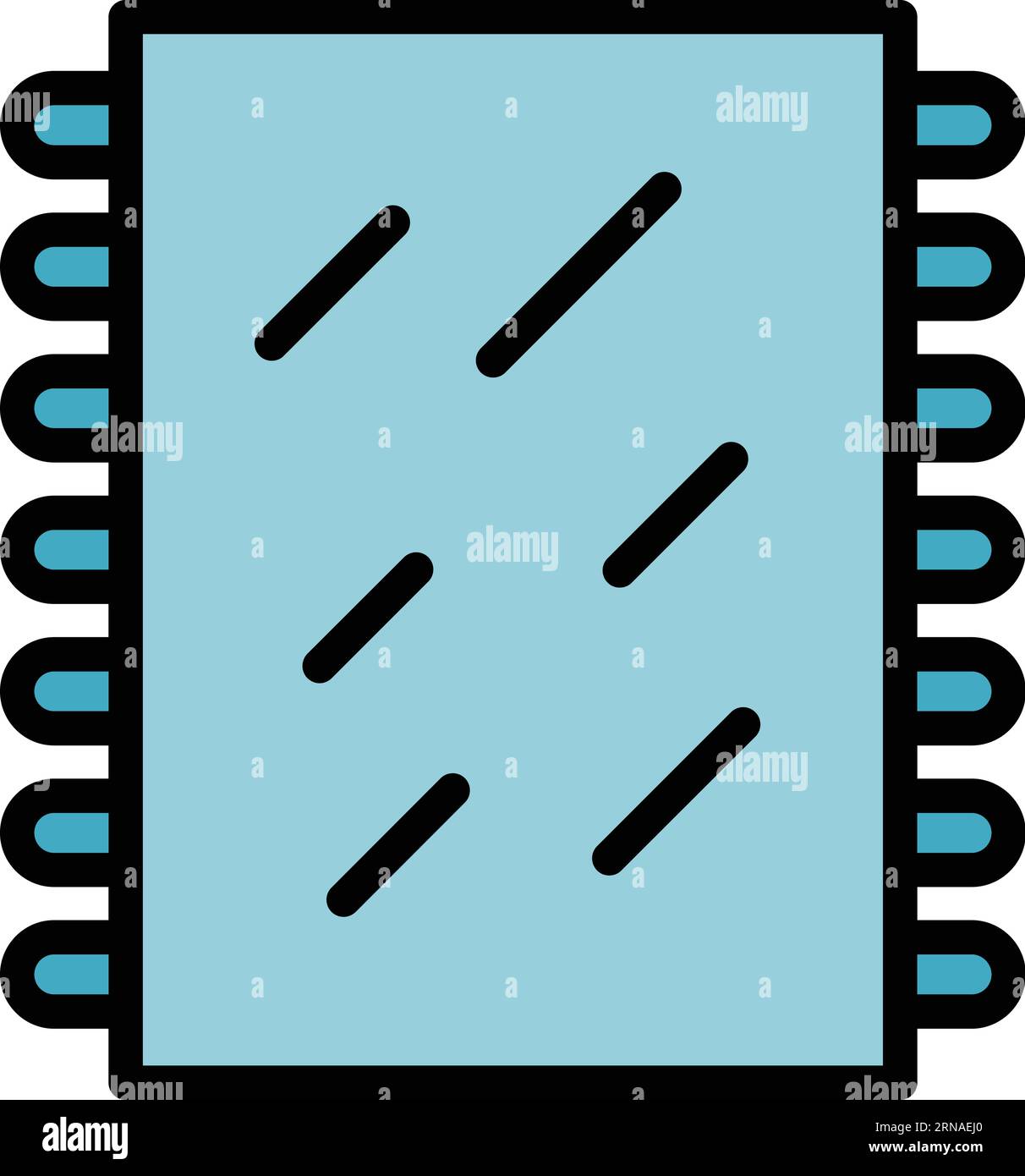 Glass processor icon outline vector. Making design. Raw sheet color ...