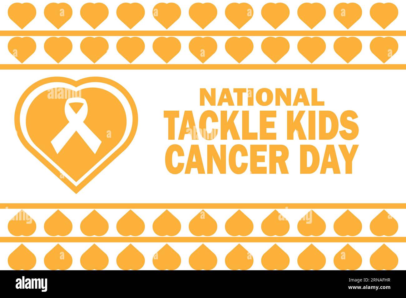 National Tackle Kids Cancer Day. Holiday concept. Template for background, banner, card, poster with text inscription. Vector Illustration Stock Vector