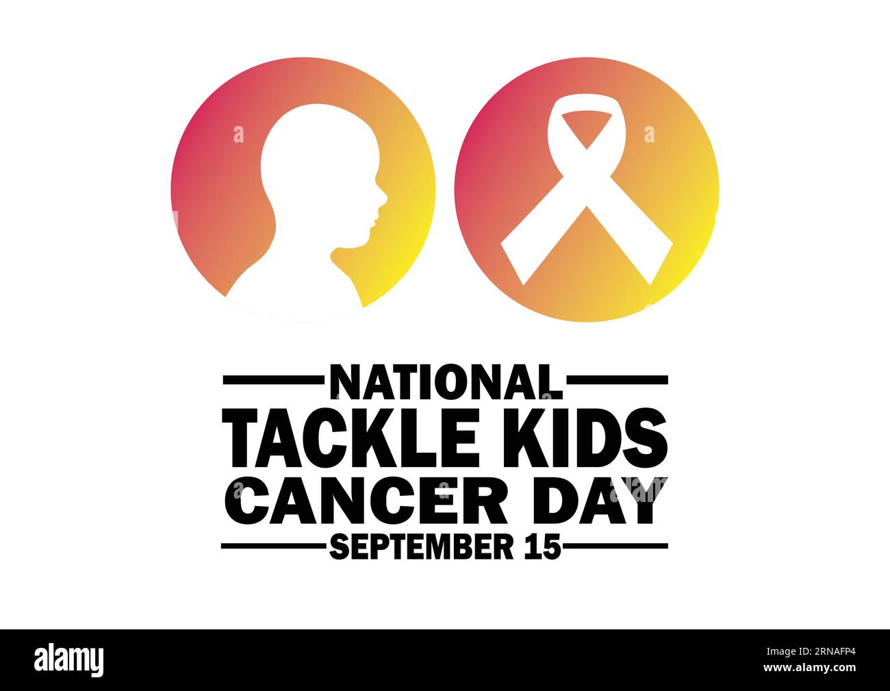 National Tackle Kids Cancer Day Vector Illustration. September 15. Suitable for greeting card, poster and banner. Stock Vector