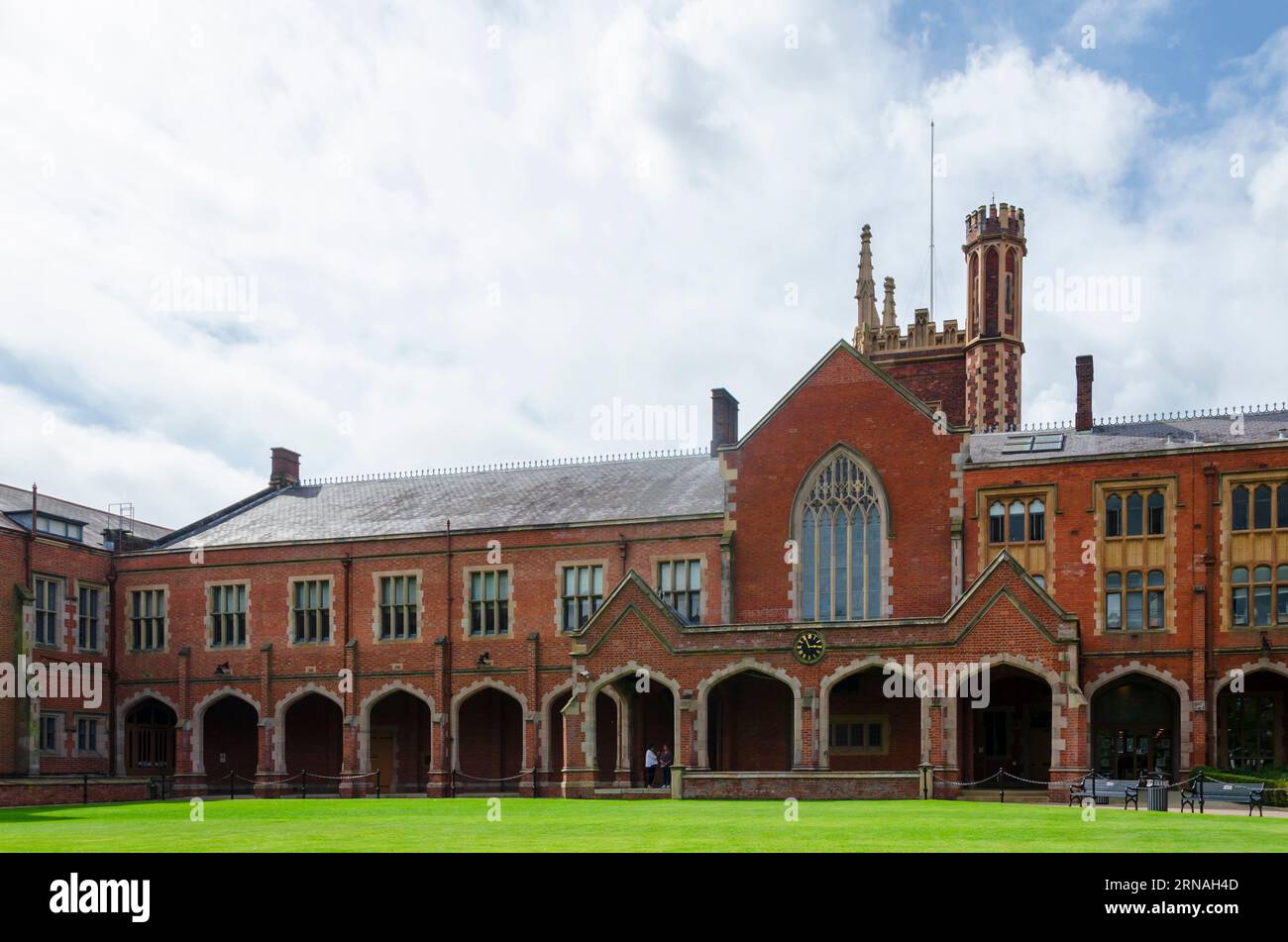 Belfast County Down Northern Ireland, August 24 2023 - Cloisters at Queens University from the outside Stock Photo