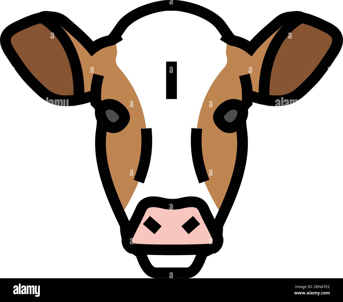cow head farm color icon vector illustration Stock Vector Image & Art ...