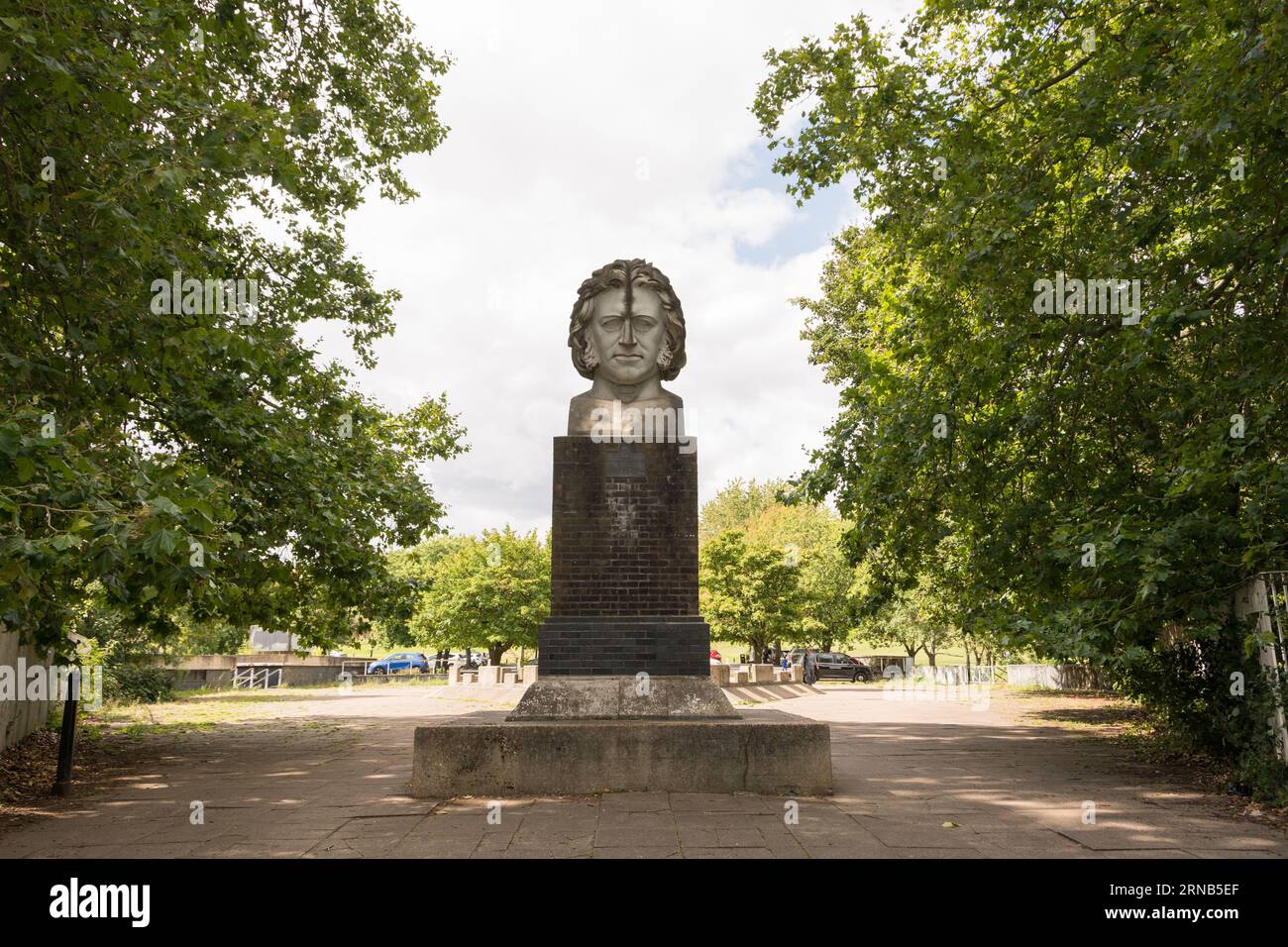 Carrera solid marble bust and statue of Sir Joseph Paxton by William ...
