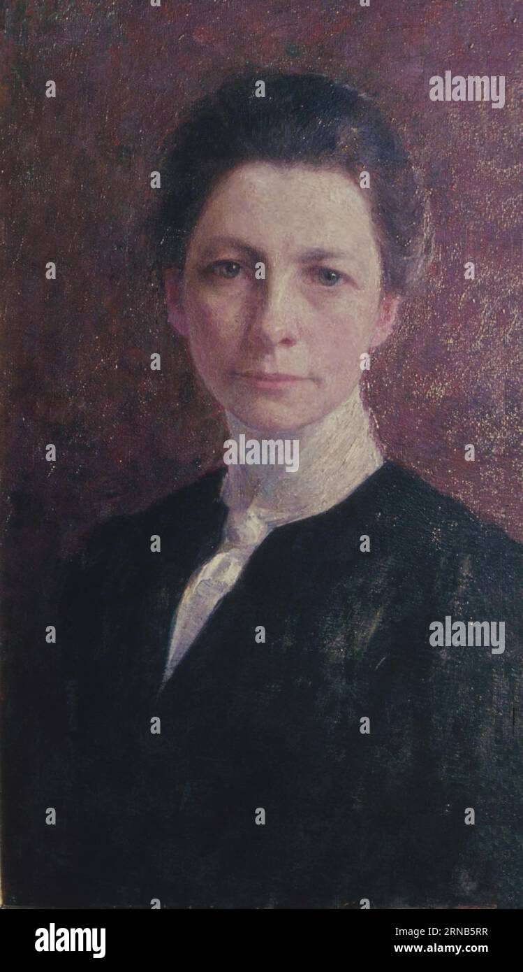 Self-portrait 1894 and 1895 by Ivana Kobilca Stock Photo