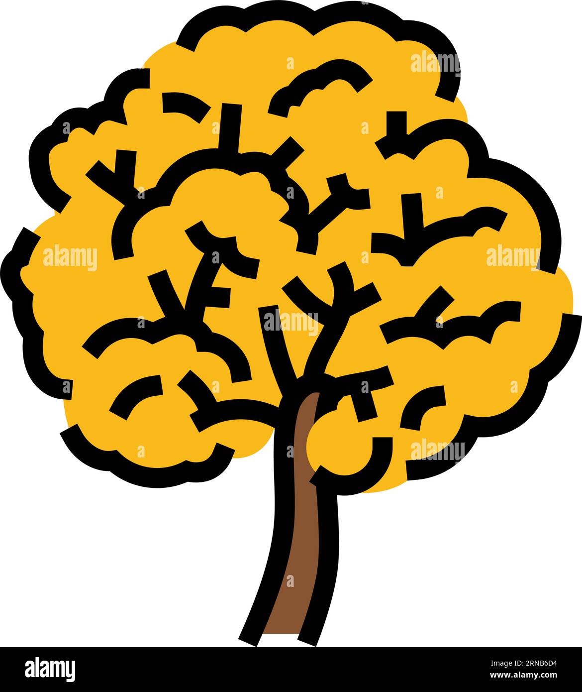 ipe jungle amazon color icon vector illustration Stock Vector Image