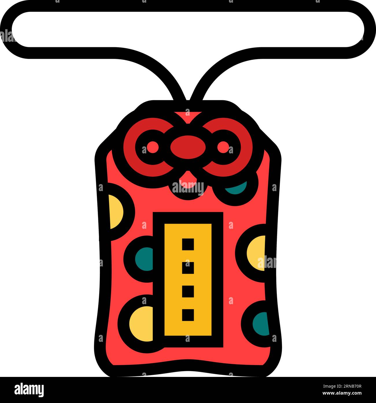 omamori amulet shintoism color icon vector illustration Stock Vector