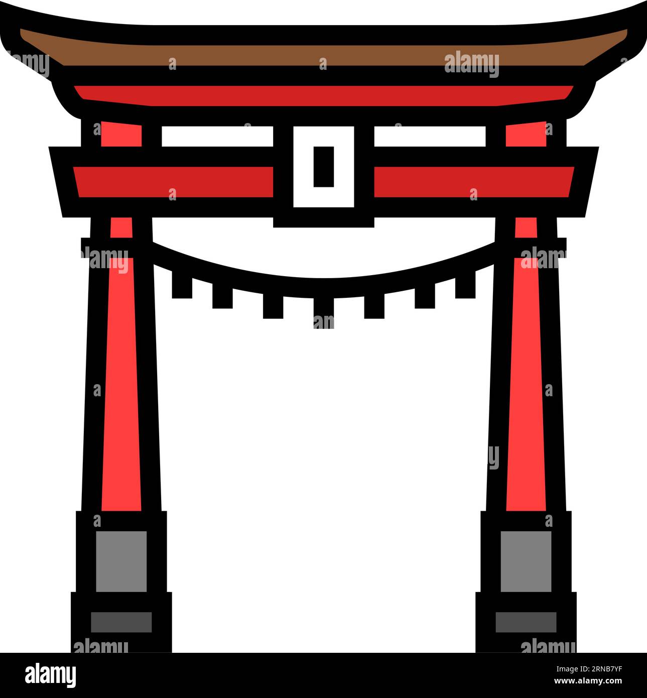 torii gate shintoism color icon vector illustration Stock Vector