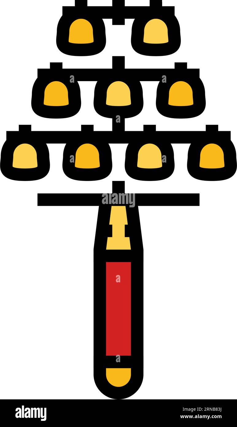 shinto bells shintoism color icon vector illustration Stock Vector