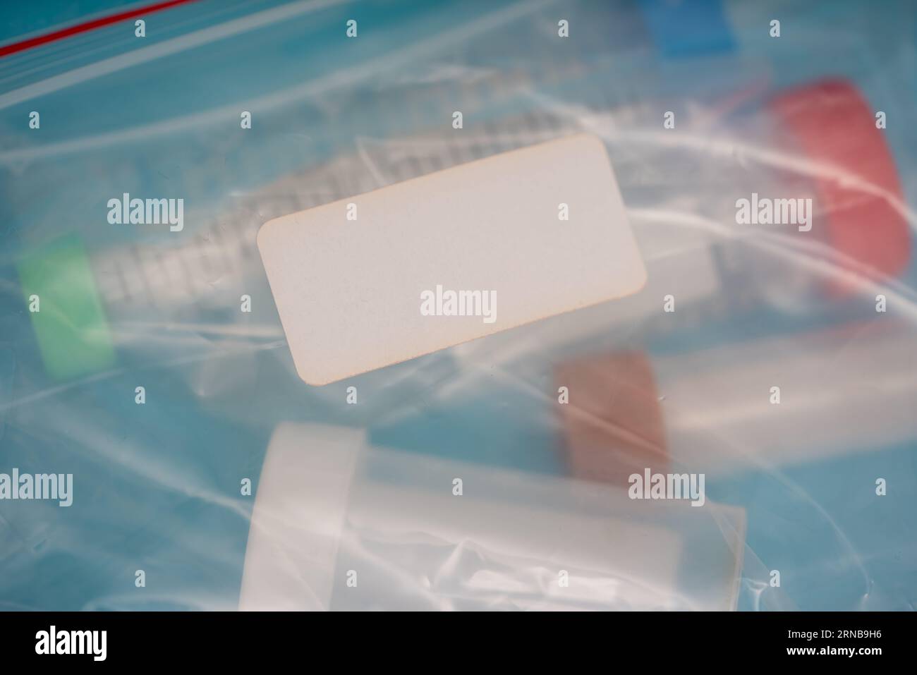 plastic containers for taking medical tests for health checks Stock