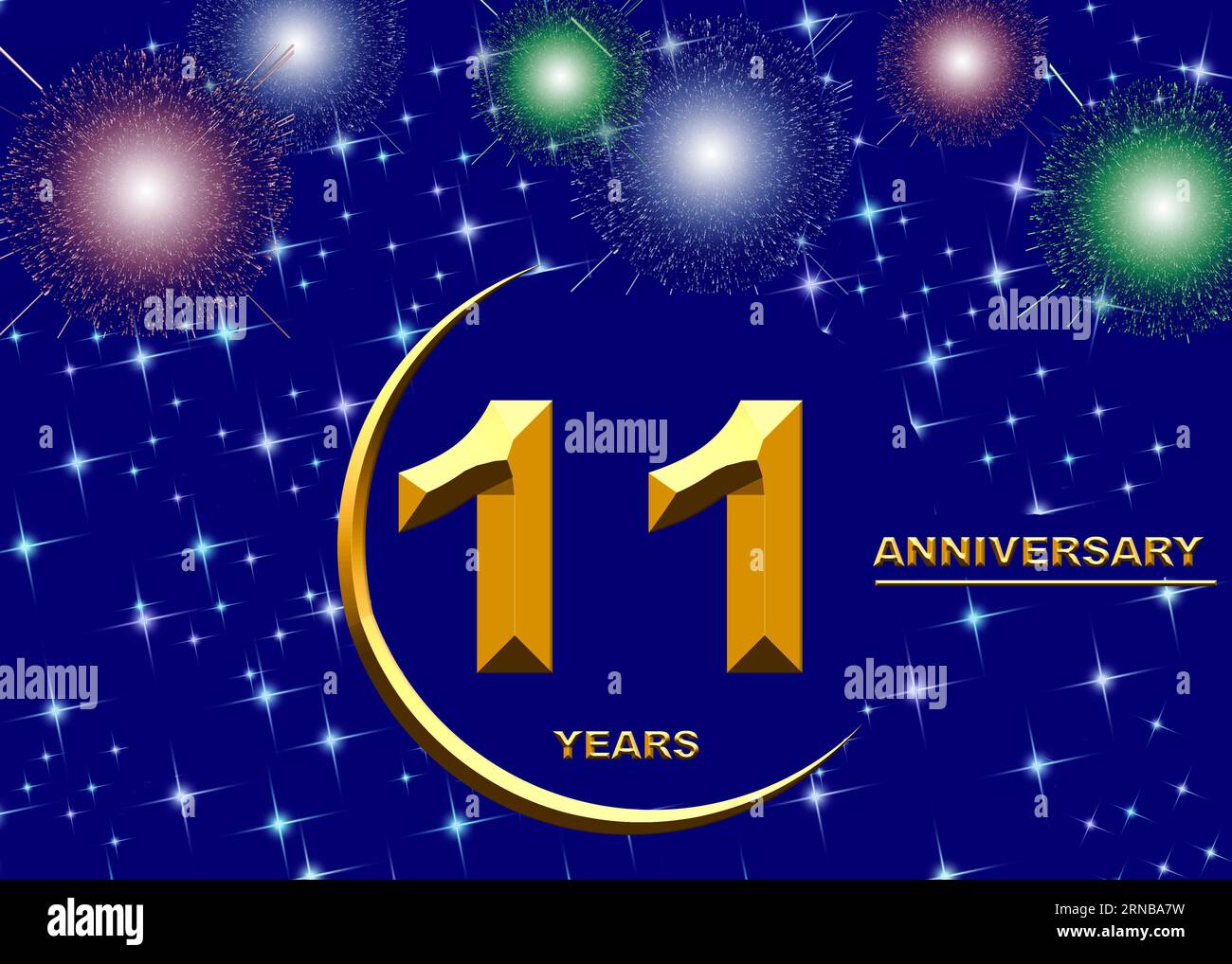 3d number 11 golden hi-res stock photography and images - Alamy