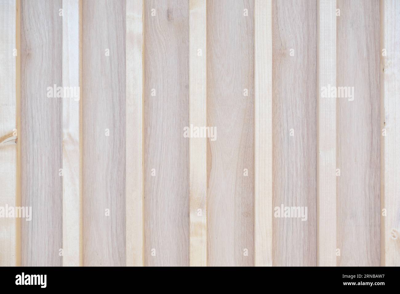 wooden background with vertical wood slat paneling Stock Photo