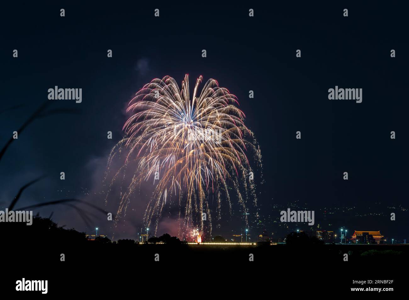Fireworks in the sky Stock Photo