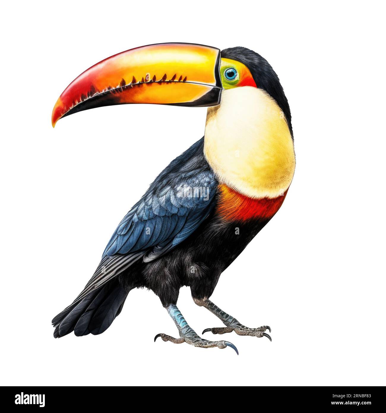 Toucan isolated on white background Stock Photo