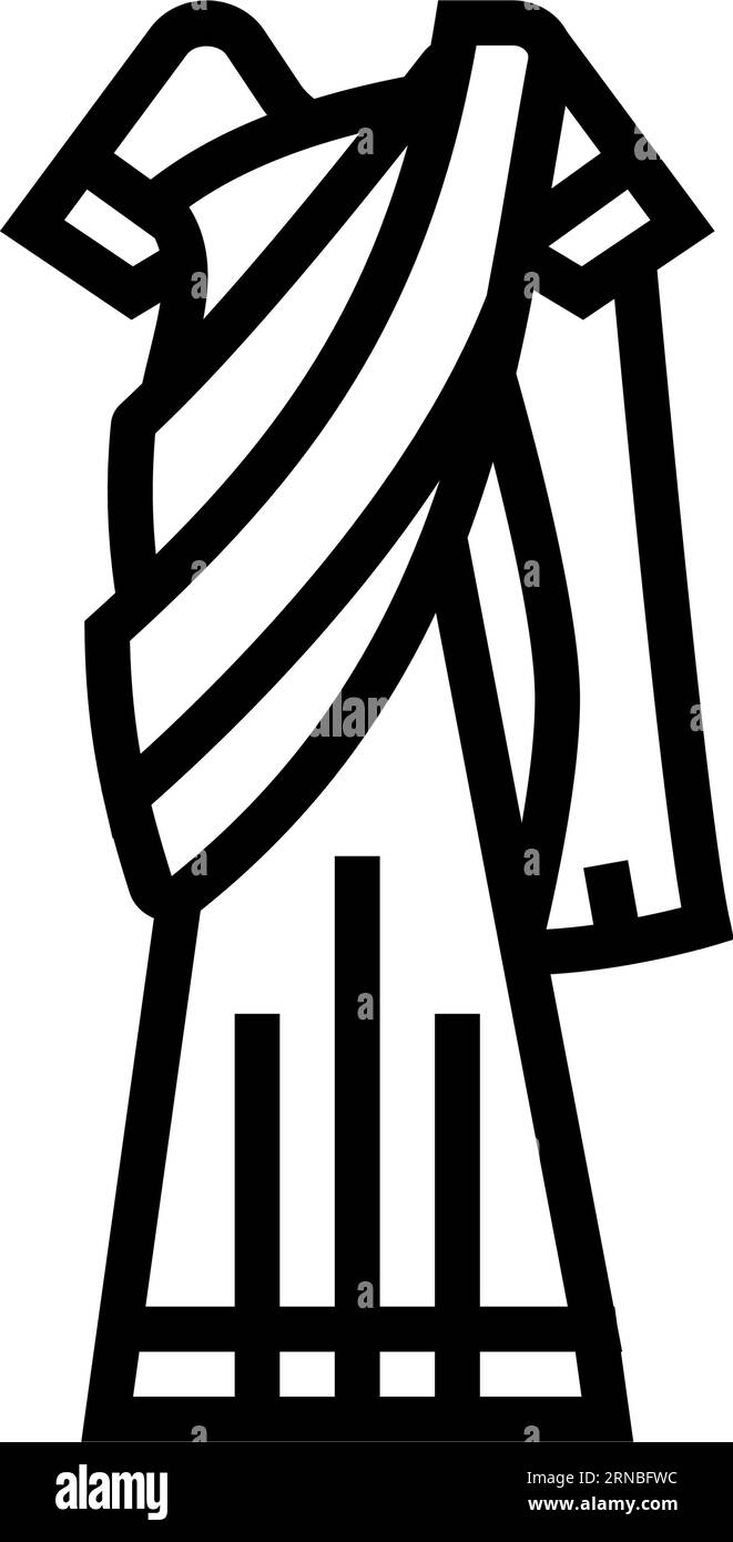 sari traditional clothing line icon vector illustration Stock Vector