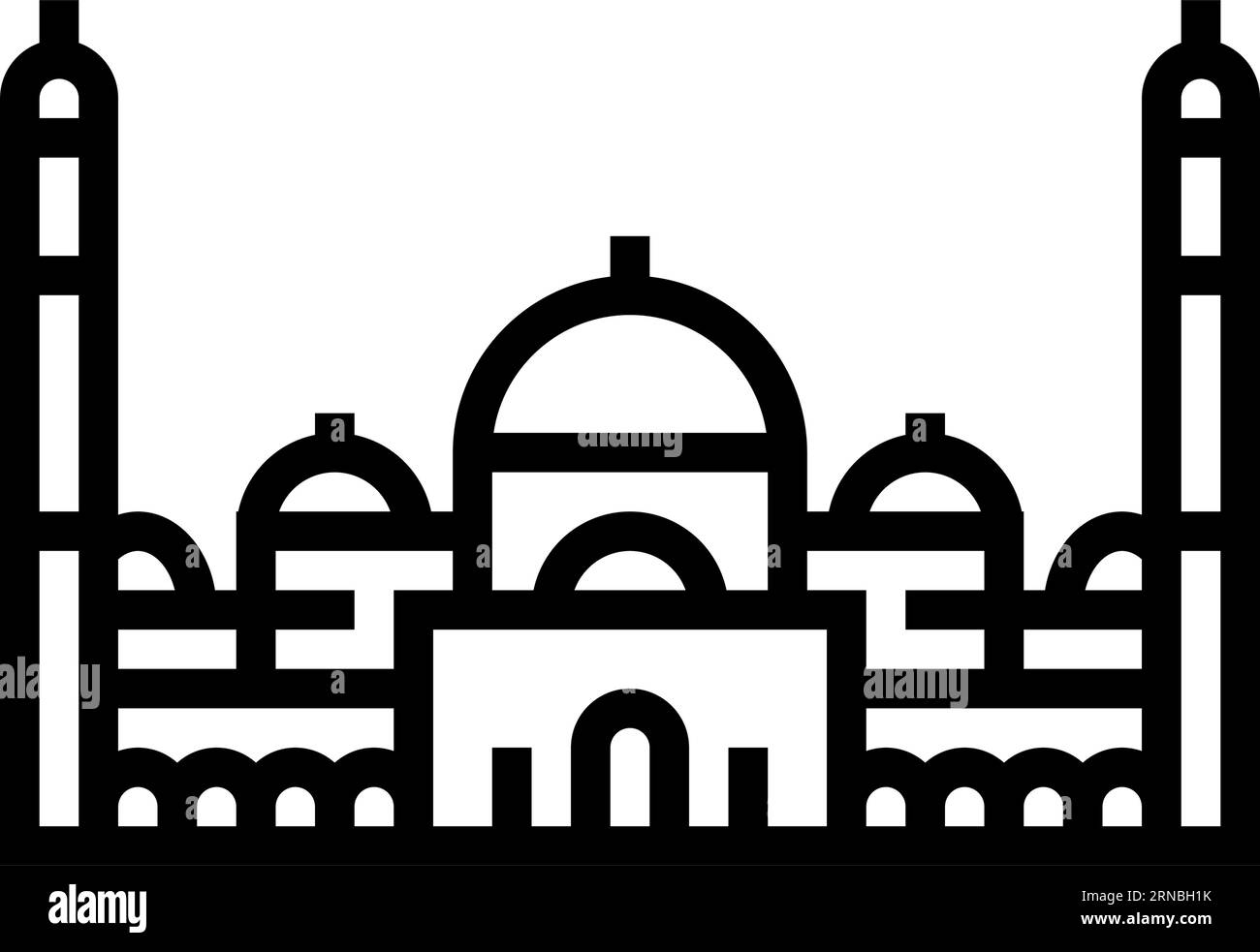 mosque islam muslim line icon vector illustration Stock Vector Image ...
