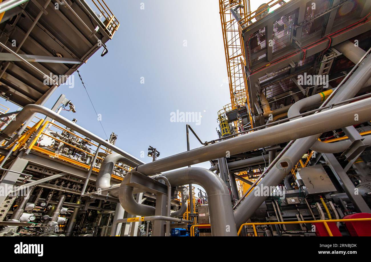 Oil and gas production in the Gulf of Mexico Stock Photo