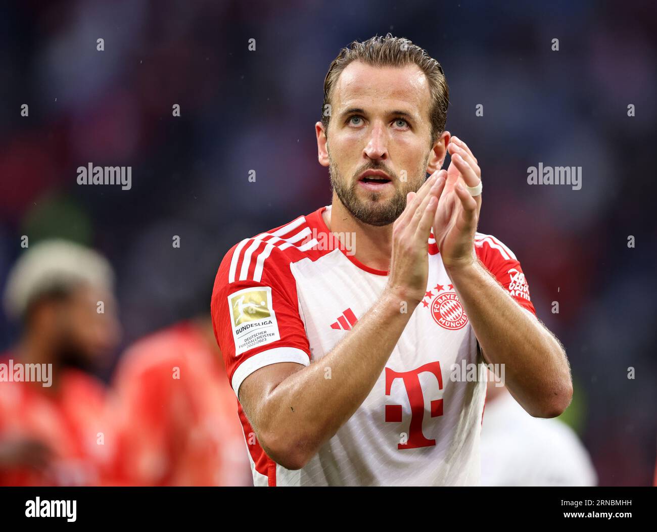 Harry Kane of Bayern Muenchen  FC Bayern München - FC Augsburg 27.8.2023  Fussball 1 . Bundesliga Saison 2023/ 2024 © diebilderwelt / Alamy Stock Stock Photo