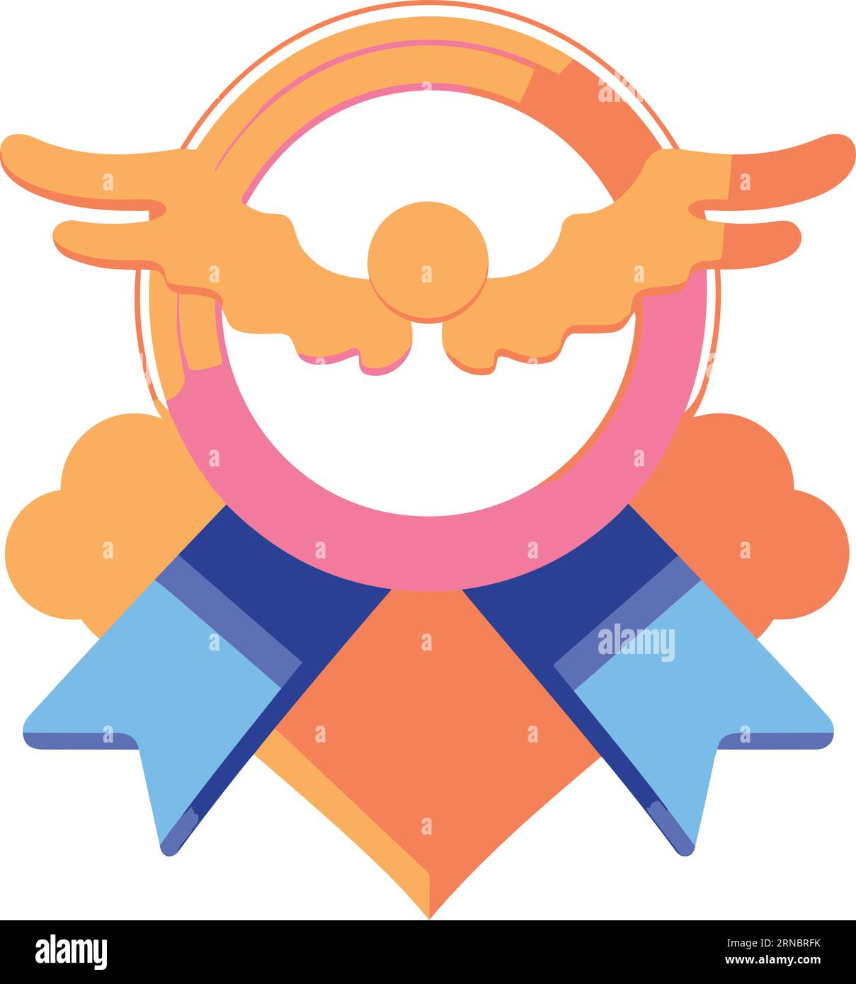 Medals for winners in UX UI flat style isolated on background Stock ...