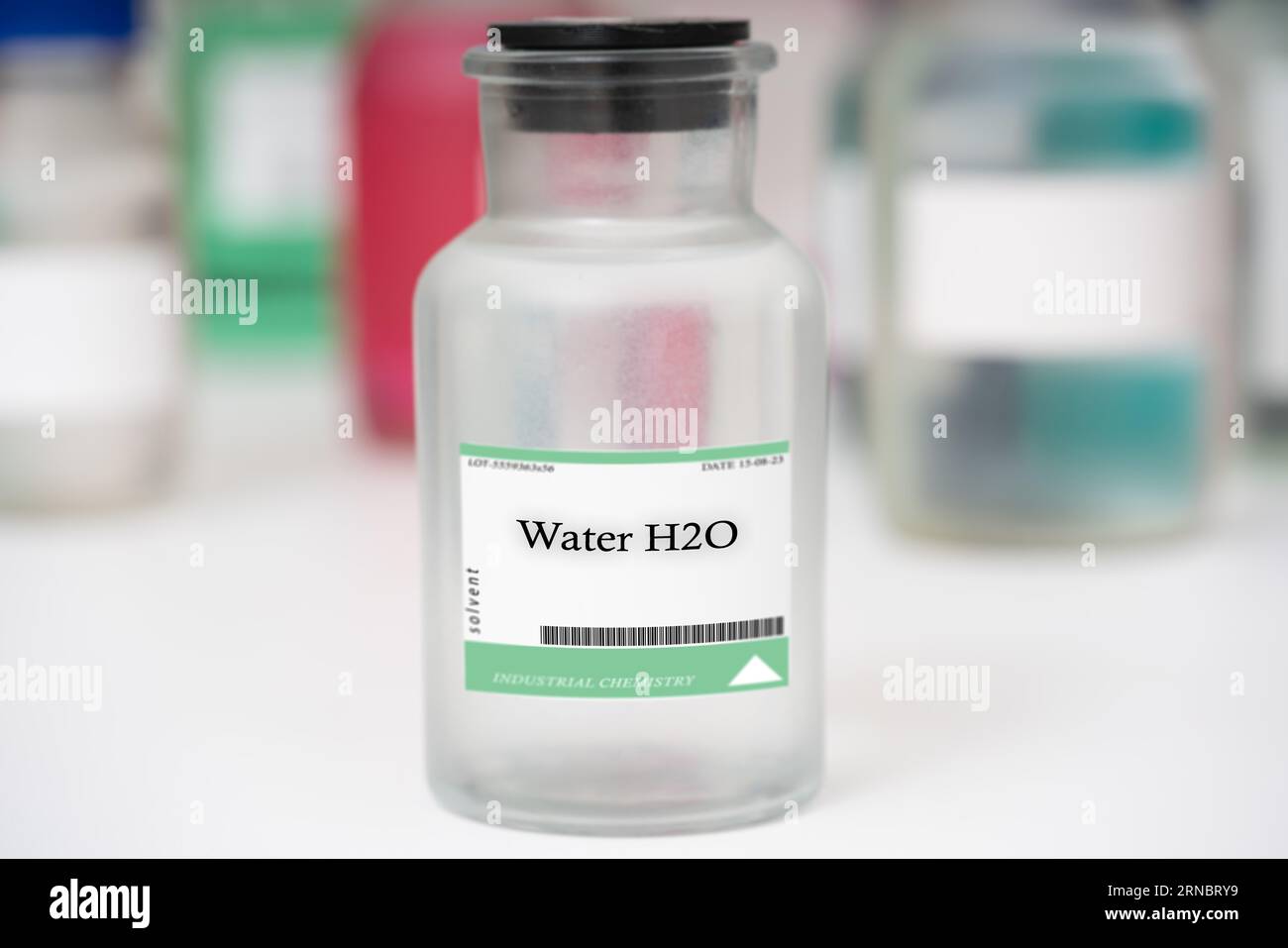 Water A colorless, odorless liquid used as a solvent in many industrial applications, including cleaning, cooling, and processing. Stock Photo