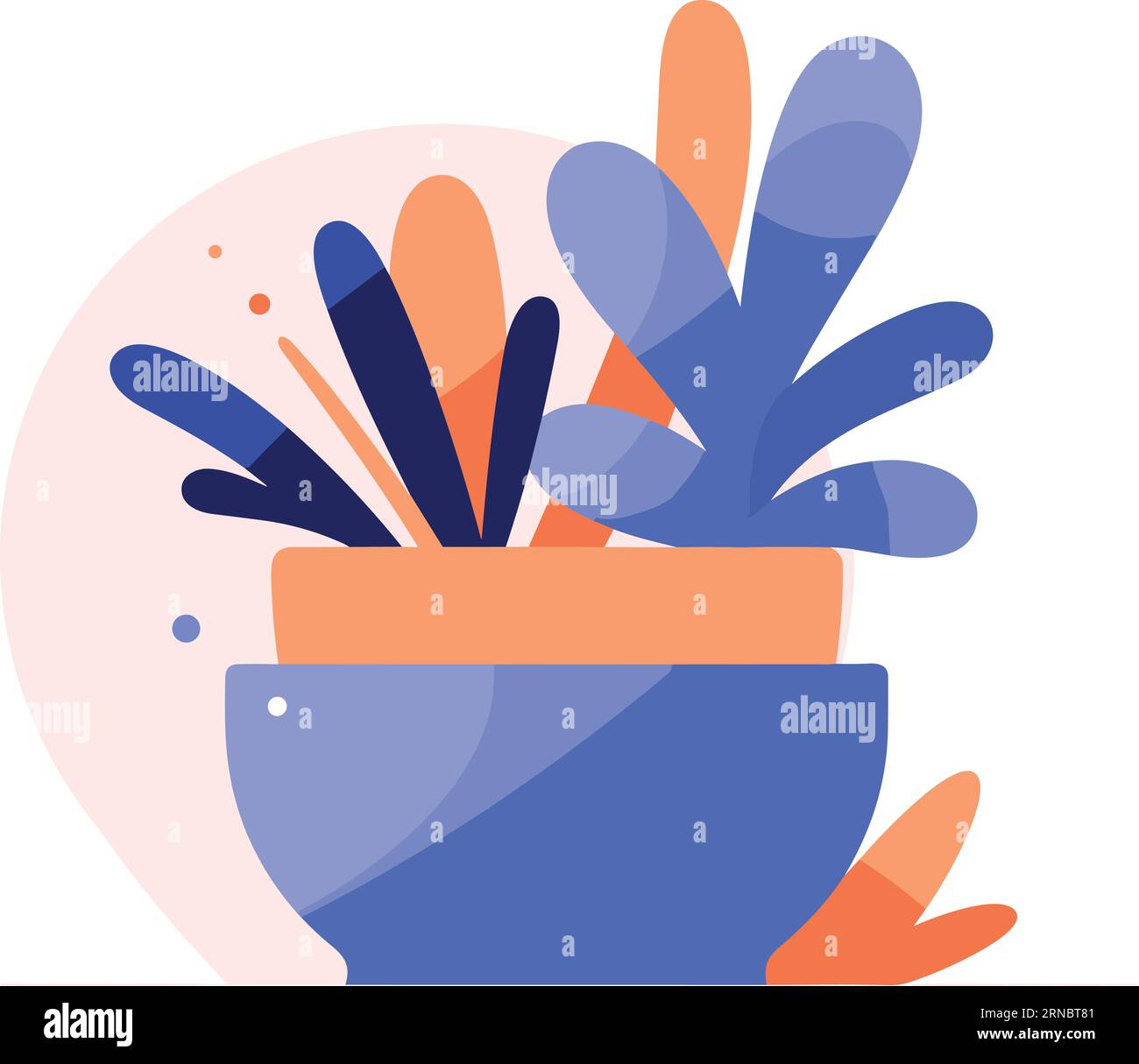 Plant pots for indoor use in UX UI flat style isolated on background ...