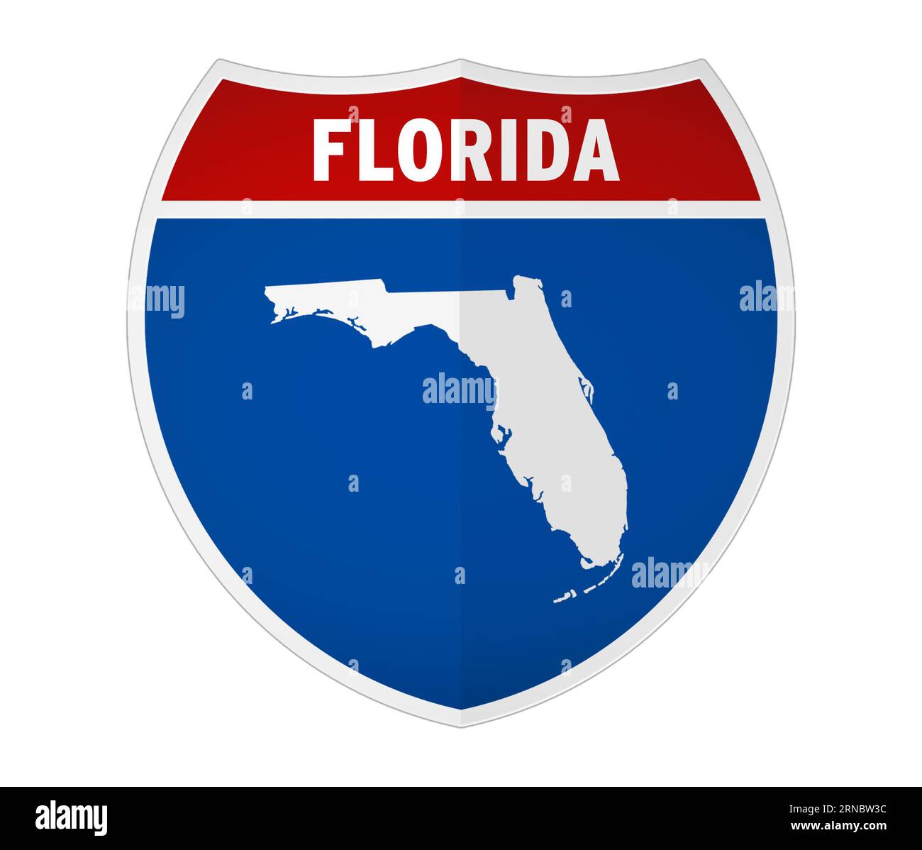 Florida - Interstate road sign Stock Photo