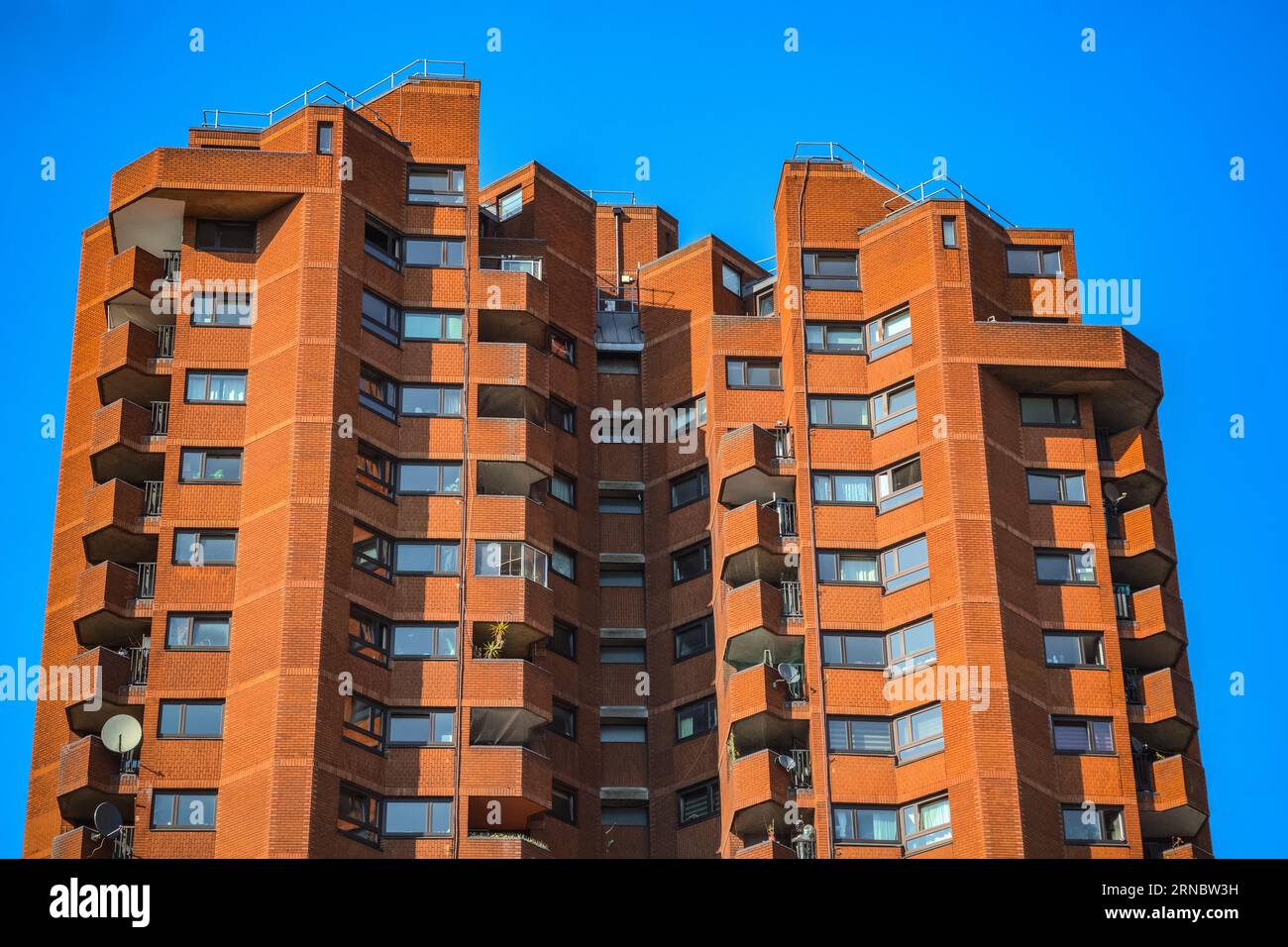 Brutalist architecture, part of the World's End estate in Chelsea, London Stock Photo