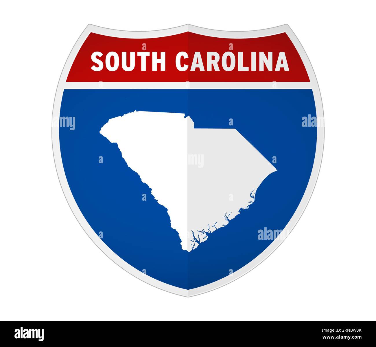 South Carolina - Interstate road sign Stock Photo