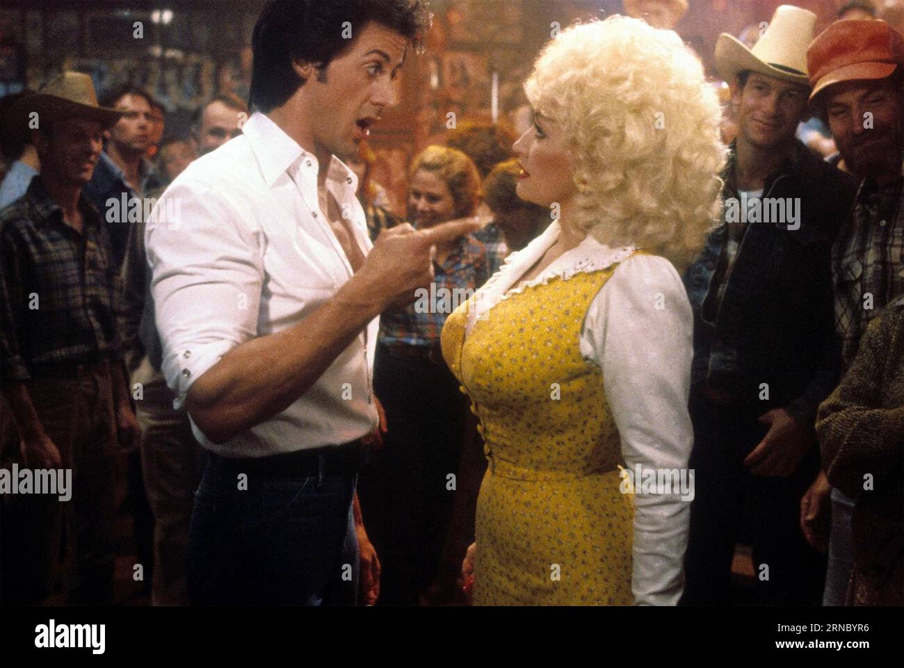 RHINESTONE 1984 20th Century Fox film with Dolly Parton and Sylvester Stallone Stock Photo