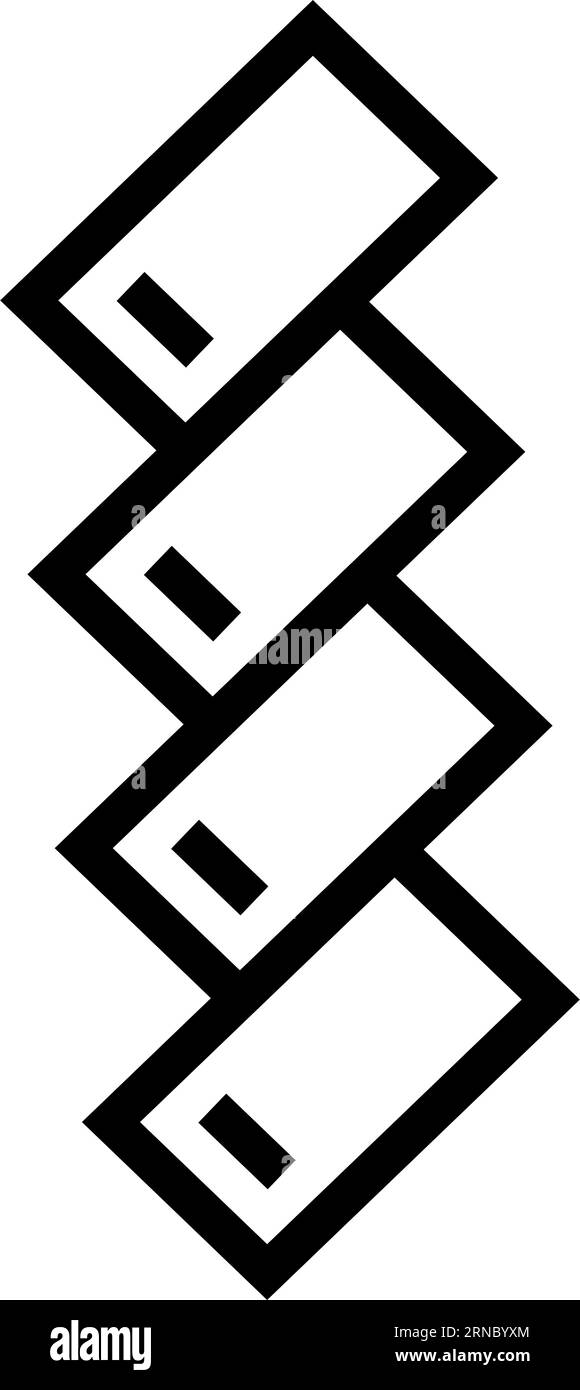 shide paper streamers shintoism line icon vector illustration Stock Vector