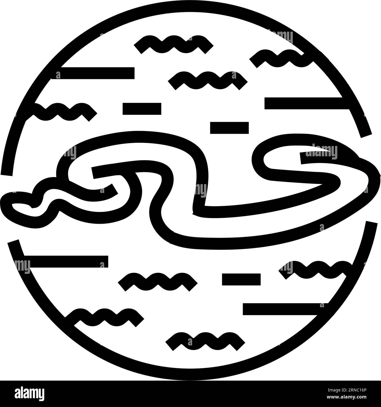 snake water animal line icon vector illustration Stock Vector Image
