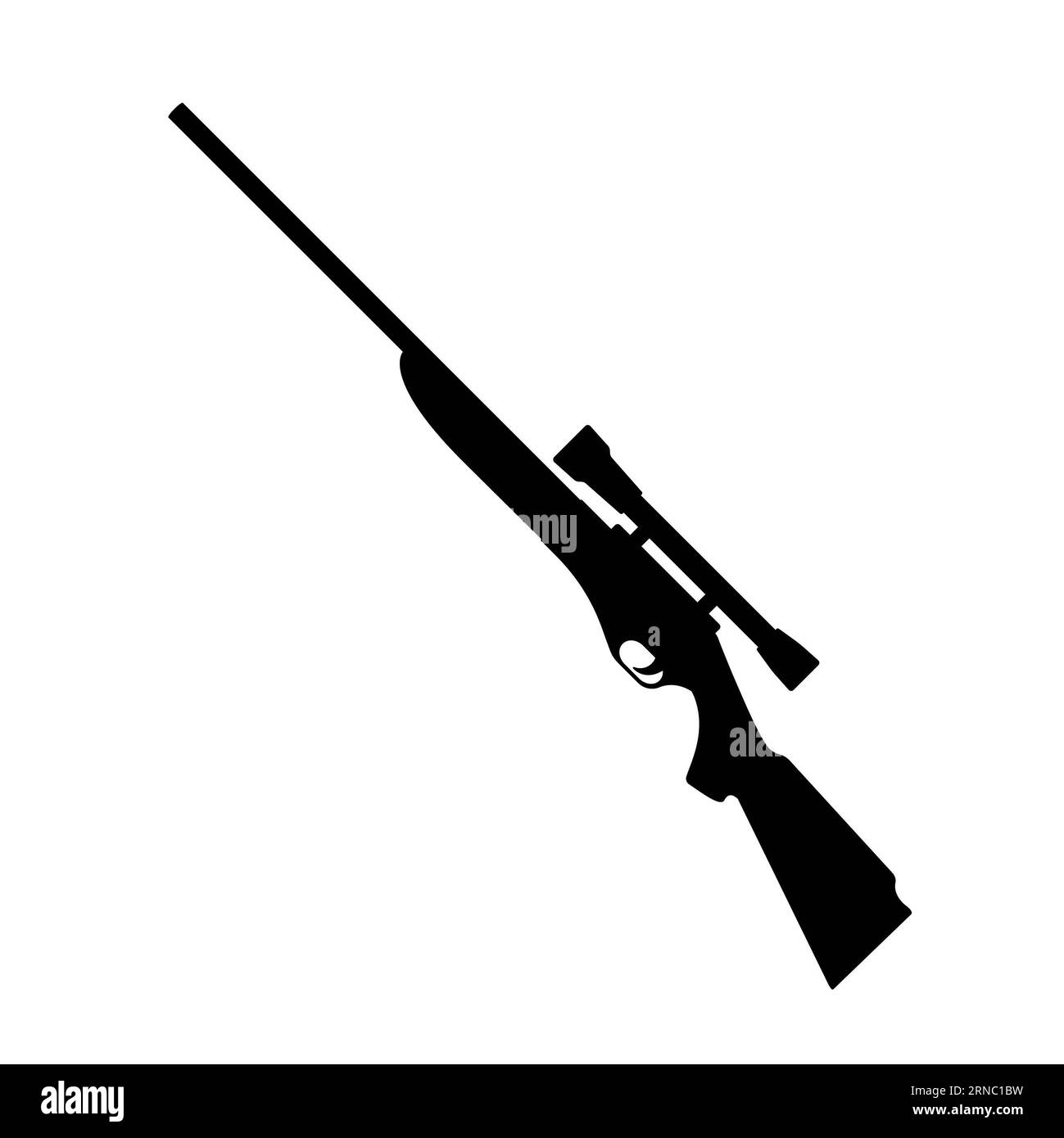 Sniper Rifle weapon on white background. Isolated illustration Stock