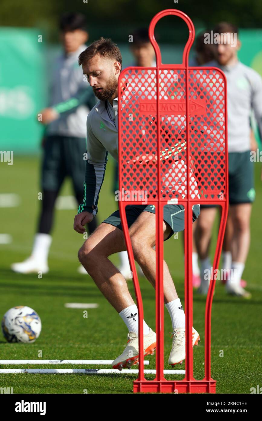 Celtic's Nat Phillips during a training session at the Lennoxtown ...