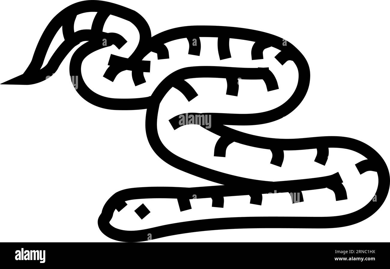 corn snake animal snake line icon vector illustration Stock Vector