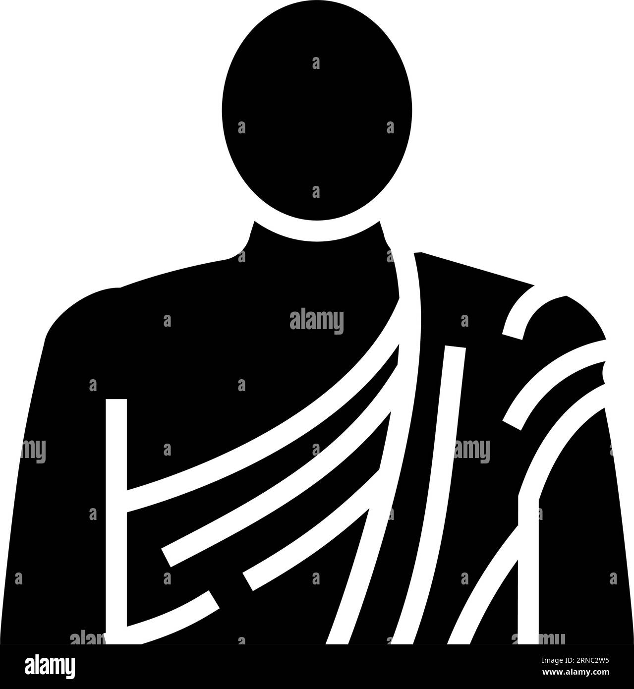 buddhist monk buddhism glyph icon vector illustration Stock Vector 