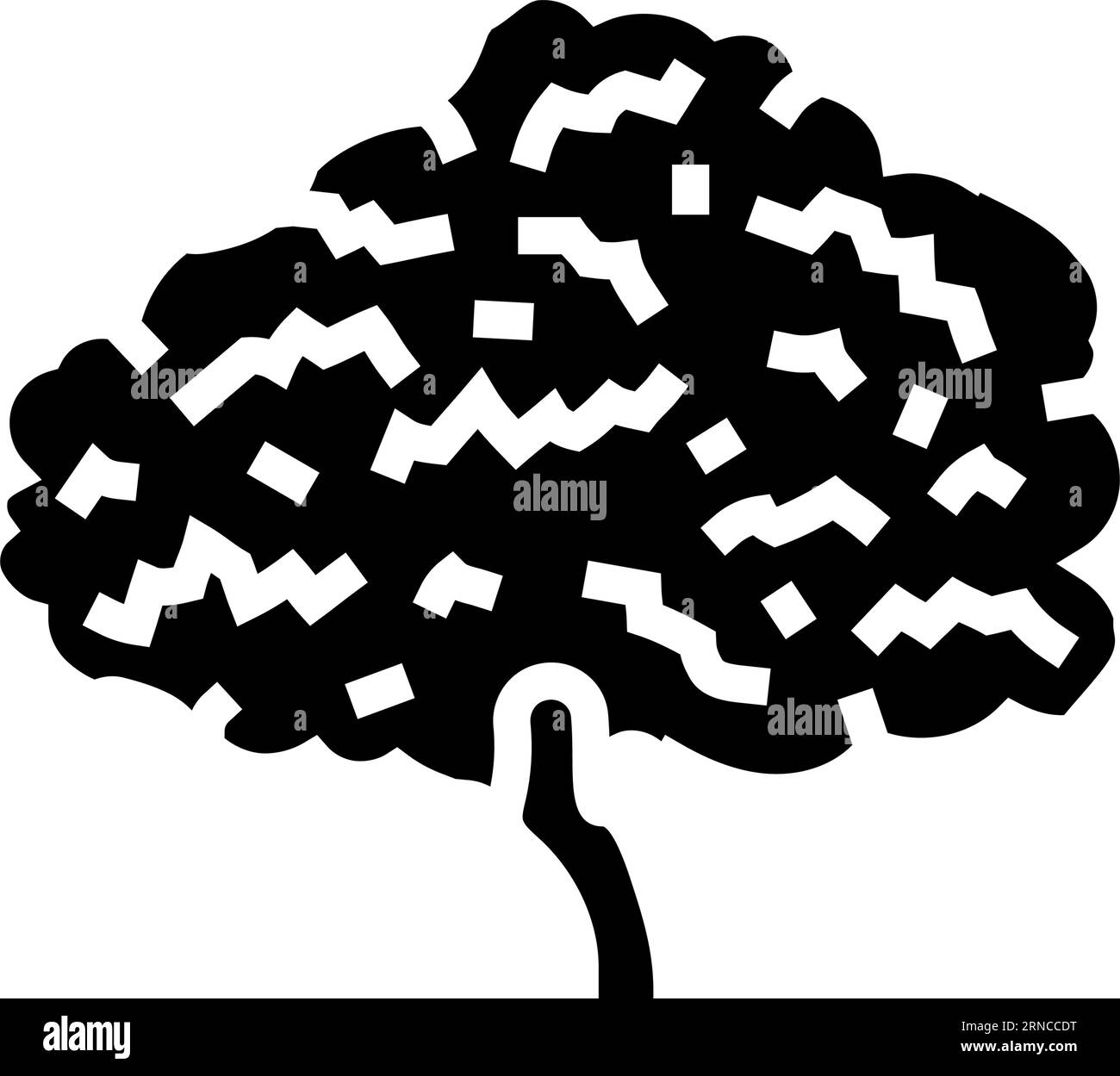 fig tree jungle amazon glyph icon vector illustration Stock Vector