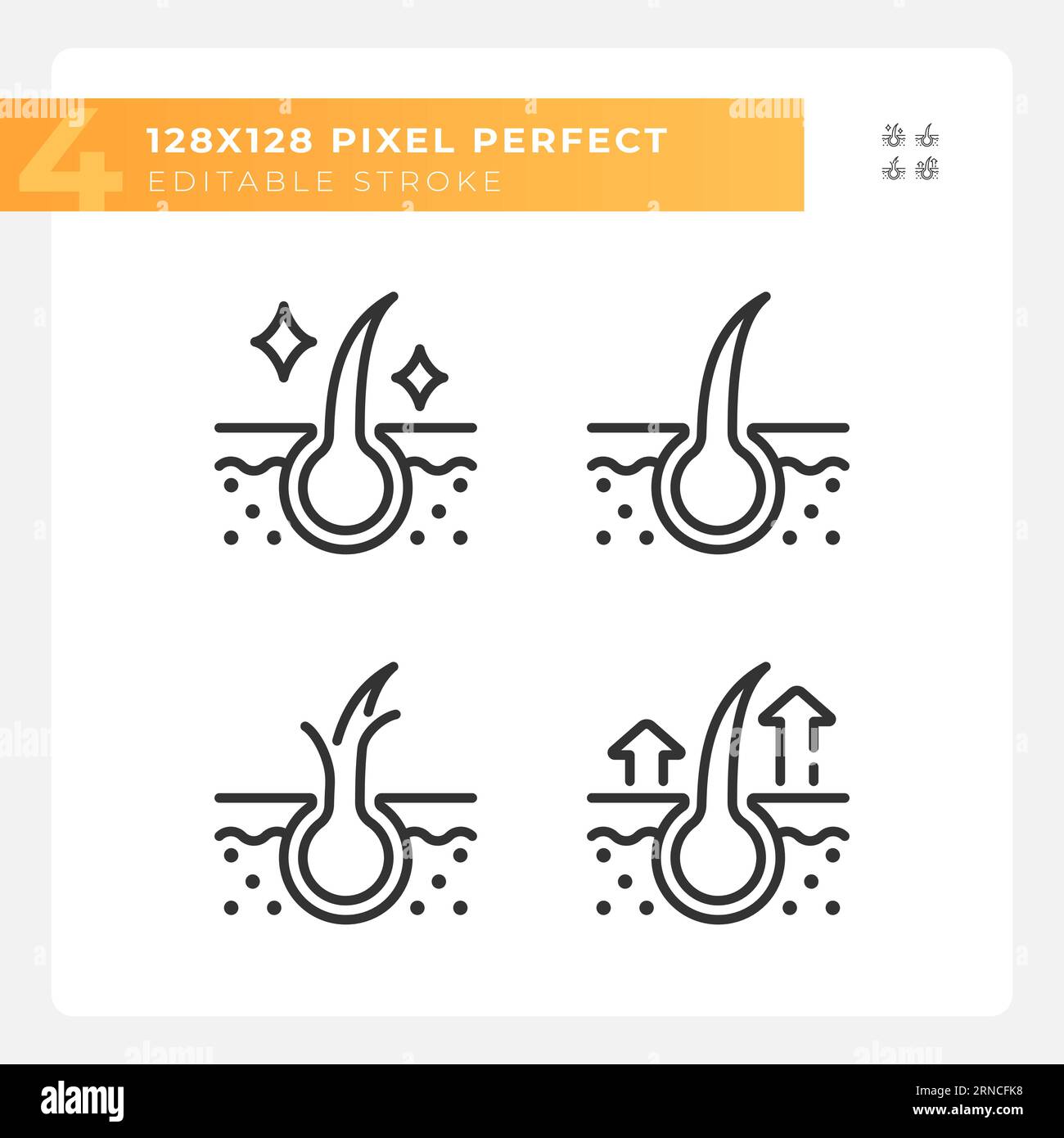Pixel perfect black haircare icons set Stock Vector Image & Art - Alamy