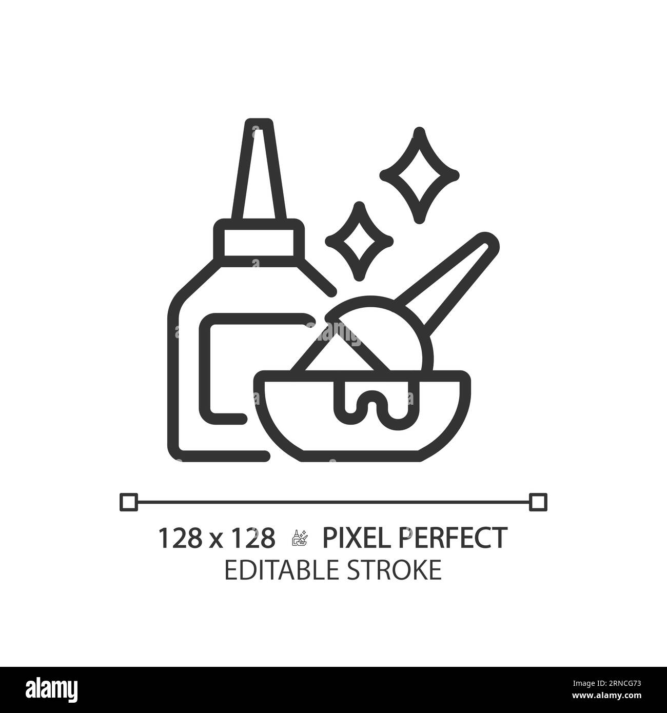 Editable hair care products thin linear black icon Stock Vector
