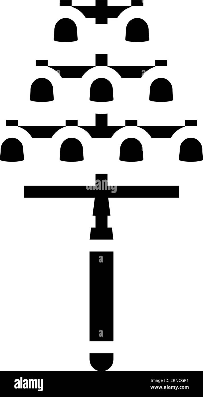 shinto bells shintoism glyph icon vector illustration Stock Vector