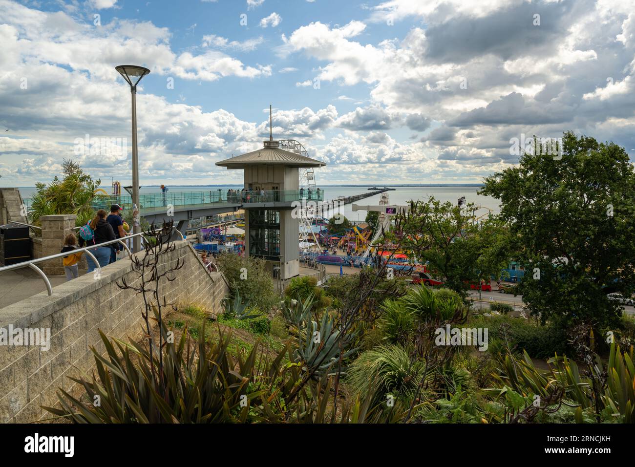 The seafront and Southend Pier at Southend-on-Sea, Essex, England Stock Photo