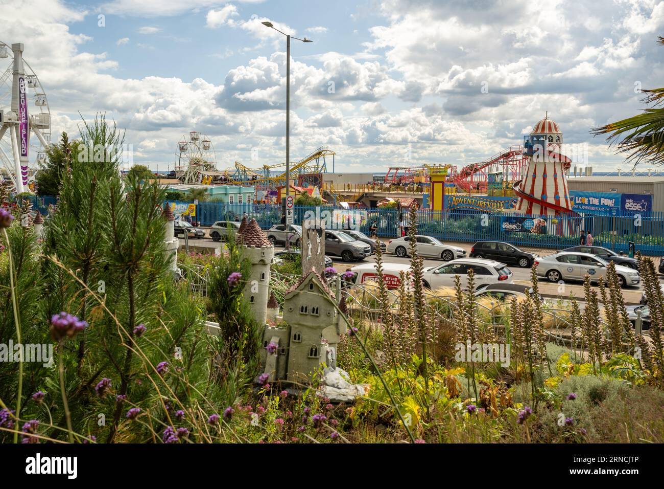 Southend Adventure Island and the seafront at Southend-on-Sea, Essex, England Stock Photo