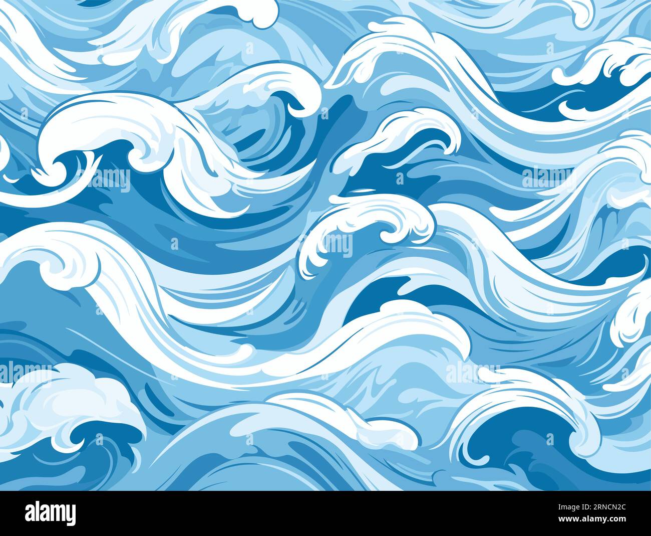 A Blue And White Graphic With Beautiful Waves, In The Style Of Hyper