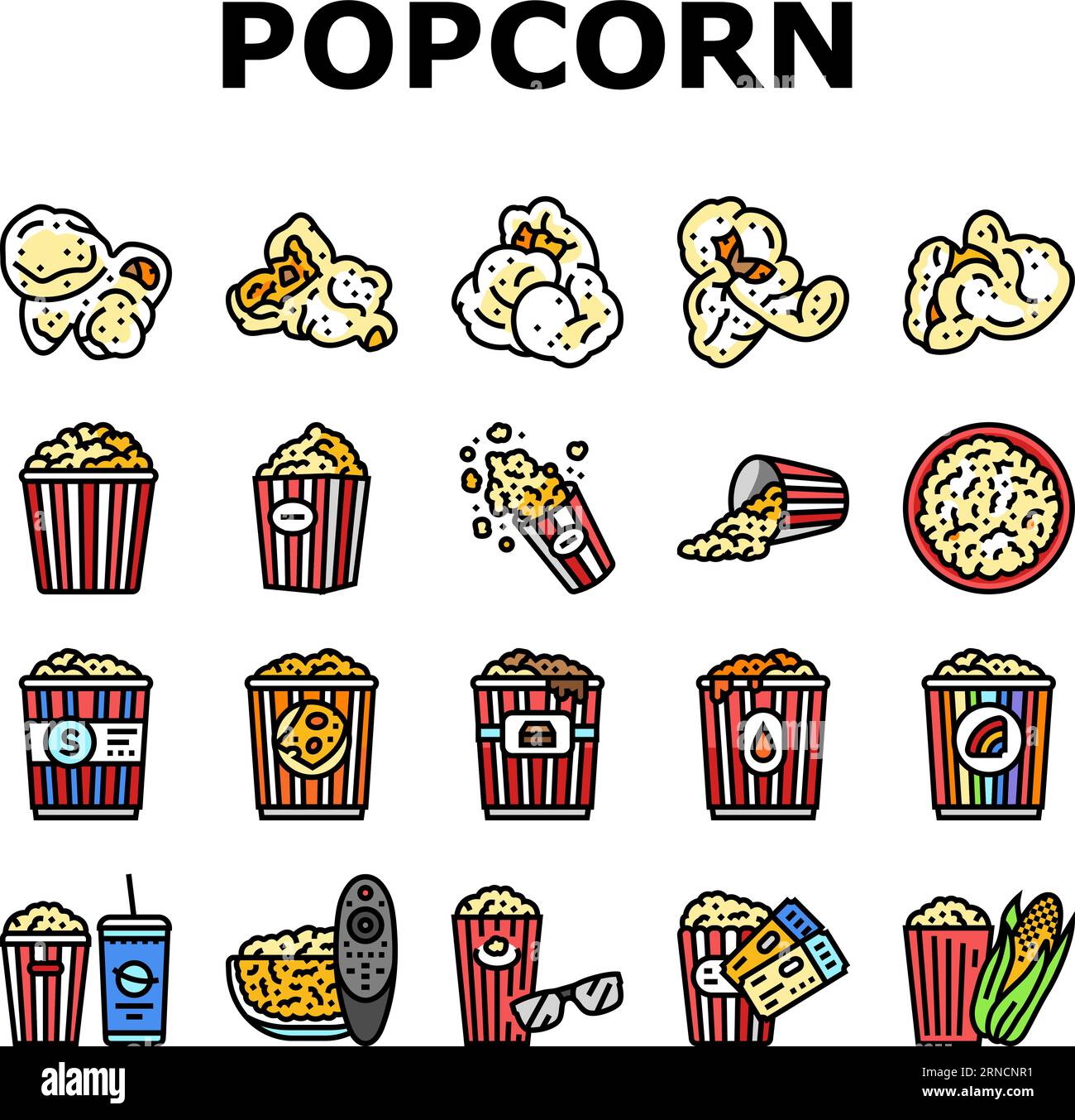 Caramel popcorn poster flying hi-res stock photography and images - Alamy