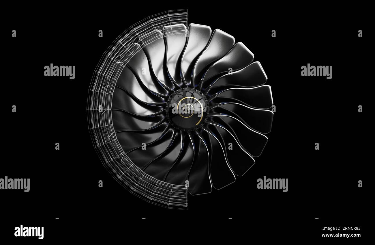 Aircraft engine wireframe hi-res stock photography and images - Alamy